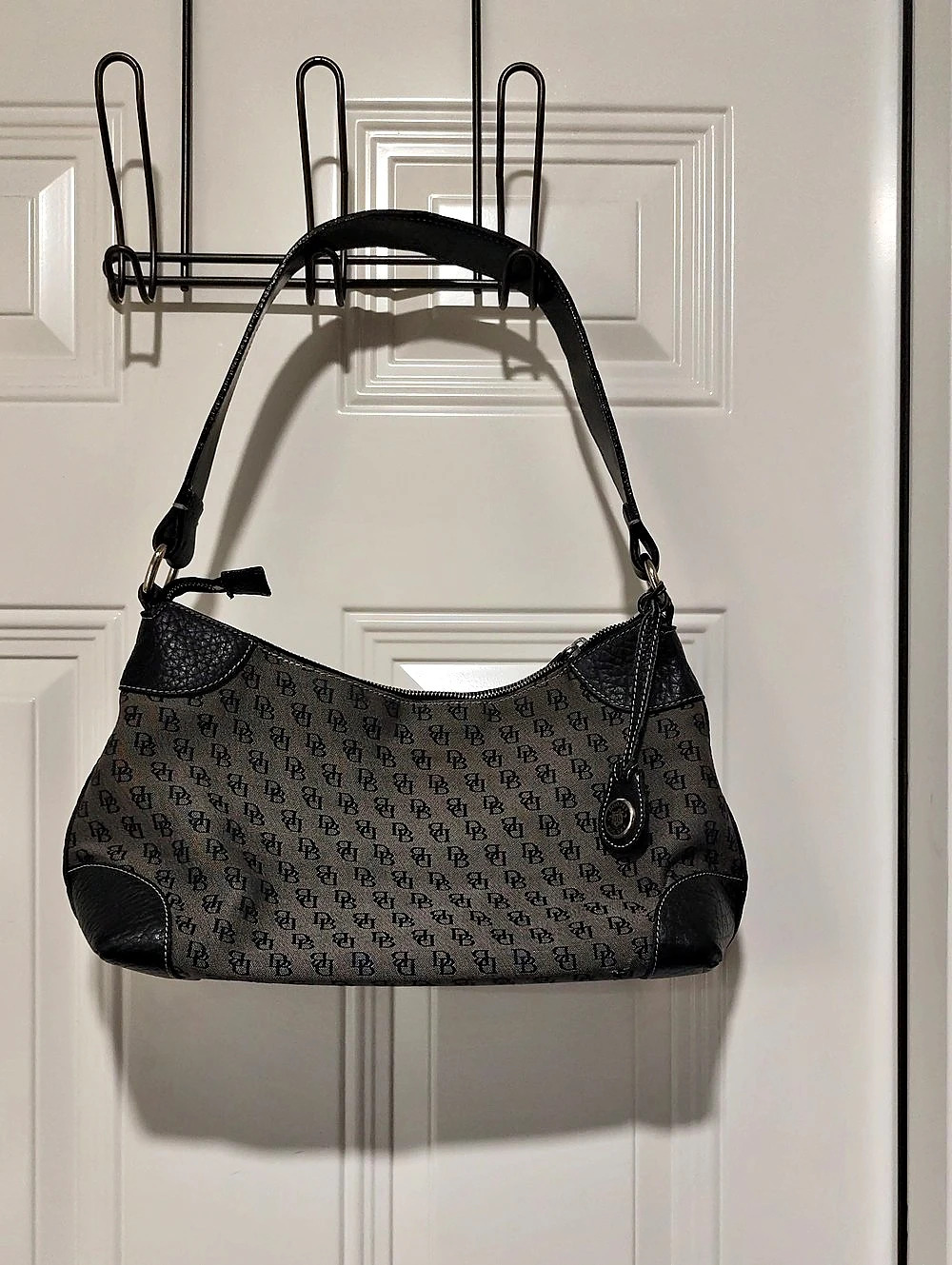 Dooney & Bourke Signature DB Monogram Jacquard Hobo Shoulder Bag